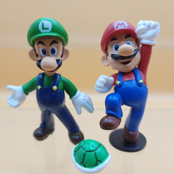 Nintendo Other - 2007 Super Mario Brothers Nintendo Mario Luigi Figures 2.5"